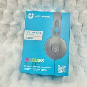 JLab JBuddies Studio Kids Headphones Blue and Gray